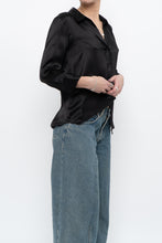 Load image into Gallery viewer, LAGENCE x Black Silk Beaded Blouse (XS, S)