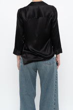 Load image into Gallery viewer, LAGENCE x Black Silk Beaded Blouse (XS, S)