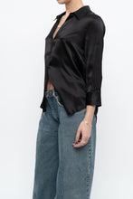 Load image into Gallery viewer, LAGENCE x Black Silk Beaded Blouse (XS, S)