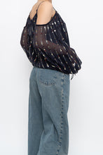 Load image into Gallery viewer, TULAROSA x Made in India x Navy Beaded Off-Shoulder Blouse (M, L)