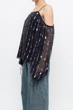 Load image into Gallery viewer, TULAROSA x Made in India x Navy Beaded Off-Shoulder Blouse (M, L)