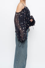 Load image into Gallery viewer, TULAROSA x Made in India x Navy Beaded Off-Shoulder Blouse (M, L)