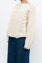Load image into Gallery viewer, Vintage x Cream Handknit Trangle Patterned Sweater (XS-M)