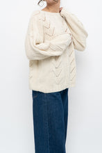 Load image into Gallery viewer, Vintage x Cream Handknit Trangle Patterned Sweater (XS-M)