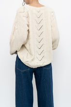 Load image into Gallery viewer, Vintage x Cream Handknit Trangle Patterned Sweater (XS-M)