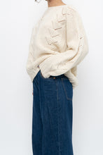 Load image into Gallery viewer, Vintage x Cream Handknit Trangle Patterned Sweater (XS-M)