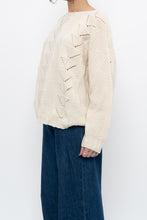 Load image into Gallery viewer, Vintage x Cream Handknit Trangle Patterned Sweater (XS-M)