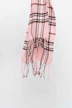 Load image into Gallery viewer, Vintage x Pink Plaid Cashmere, Wool-feel Scarf