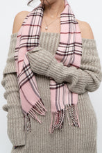 Load image into Gallery viewer, Vintage x Pink Plaid Cashmere, Wool-feel Scarf