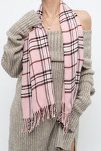 Load image into Gallery viewer, Vintage x Pink Plaid Cashmere, Wool-feel Scarf