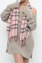 Load image into Gallery viewer, Vintage x Pink Plaid Cashmere, Wool-feel Scarf