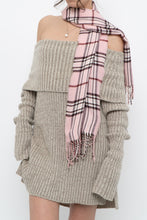 Load image into Gallery viewer, Vintage x Pink Plaid Cashmere, Wool-feel Scarf