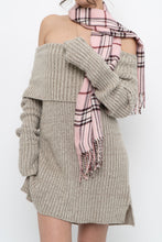 Load image into Gallery viewer, Vintage x Pink Plaid Cashmere, Wool-feel Scarf