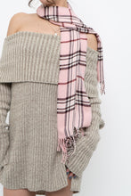 Load image into Gallery viewer, Vintage x Pink Plaid Cashmere, Wool-feel Scarf