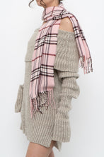 Load image into Gallery viewer, Vintage x Pink Plaid Cashmere, Wool-feel Scarf