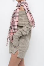 Load image into Gallery viewer, Vintage x Pink Plaid Cashmere, Wool-feel Scarf