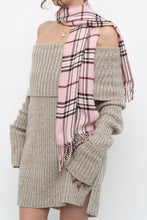 Load image into Gallery viewer, Vintage x Pink Plaid Cashmere, Wool-feel Scarf