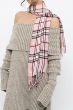 Load image into Gallery viewer, Vintage x Pink Plaid Cashmere, Wool-feel Scarf