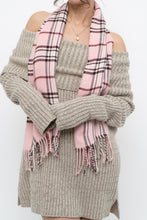 Load image into Gallery viewer, Vintage x Pink Plaid Cashmere, Wool-feel Scarf