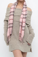 Load image into Gallery viewer, Vintage x Pink Plaid Cashmere, Wool-feel Scarf