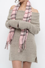 Load image into Gallery viewer, Vintage x Pink Plaid Cashmere, Wool-feel Scarf