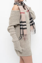 Load image into Gallery viewer, Vintage x Beige Plaid Wool-blend Scarf