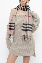 Load image into Gallery viewer, Vintage x Beige Plaid Wool-blend Scarf