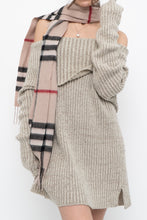 Load image into Gallery viewer, Vintage x Beige Plaid Wool-blend Scarf