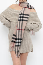 Load image into Gallery viewer, Vintage x Beige Plaid Wool-blend Scarf