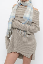 Load image into Gallery viewer, KITLANE x Baby Blue Plaid Lambswool Scarf