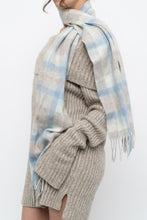 Load image into Gallery viewer, KITLANE x Baby Blue Plaid Lambswool Scarf