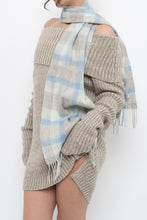 Load image into Gallery viewer, KITLANE x Baby Blue Plaid Lambswool Scarf