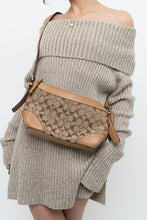 Load image into Gallery viewer, Vintage x COACH Beige Monogram Leather, Canvas Purse