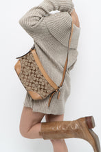 Load image into Gallery viewer, Vintage x COACH Beige Monogram Leather, Canvas Purse