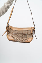 Load image into Gallery viewer, Vintage x COACH Beige Monogram Leather, Canvas Purse