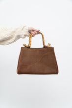 Load image into Gallery viewer, Vintage x MIO MILANO Brown Leather Bamboo Purse