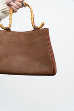 Load image into Gallery viewer, Vintage x MIO MILANO Brown Leather Bamboo Purse