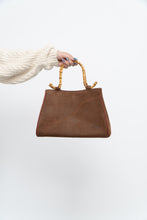 Load image into Gallery viewer, Vintage x MIO MILANO Brown Leather Bamboo Purse