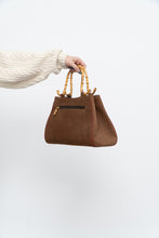 Load image into Gallery viewer, Vintage x MIO MILANO Brown Leather Bamboo Purse