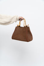 Load image into Gallery viewer, Vintage x MIO MILANO Brown Leather Bamboo Purse