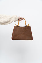 Load image into Gallery viewer, Vintage x MIO MILANO Brown Leather Bamboo Purse