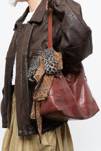 Load image into Gallery viewer, Vintage x DANIER LEATHER Silk Patterned Leopard Scarf