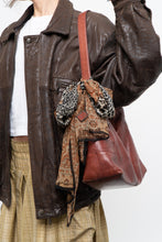 Load image into Gallery viewer, Vintage x DANIER LEATHER Silk Patterned Leopard Scarf