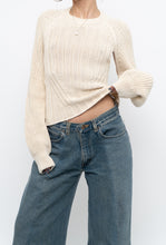 Load image into Gallery viewer, ZARA x Deadstock Cream Chunky Knit Open Back Sweater (M)