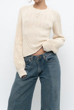 Load image into Gallery viewer, ZARA x Deadstock Cream Chunky Knit Open Back Sweater (M)
