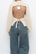 Load image into Gallery viewer, ZARA x Deadstock Cream Chunky Knit Open Back Sweater (M)