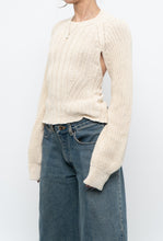 Load image into Gallery viewer, ZARA x Deadstock Cream Chunky Knit Open Back Sweater (M)