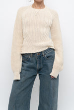 Load image into Gallery viewer, ZARA x Deadstock Cream Chunky Knit Open Back Sweater (M)