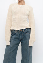 Load image into Gallery viewer, ZARA x Deadstock Cream Chunky Knit Open Back Sweater (M)