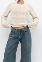 Load image into Gallery viewer, ZARA x Deadstock Cream Chunky Knit Open Back Sweater (M)